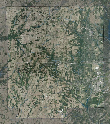 Hendricks County IN USGS imagery and topo map