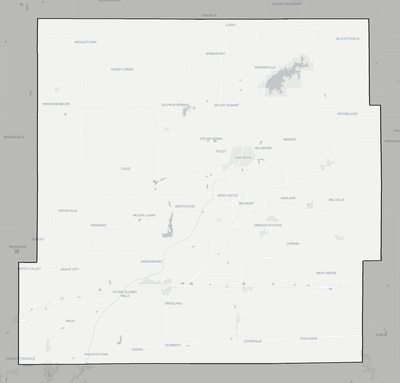 Henry County IN county basemap context