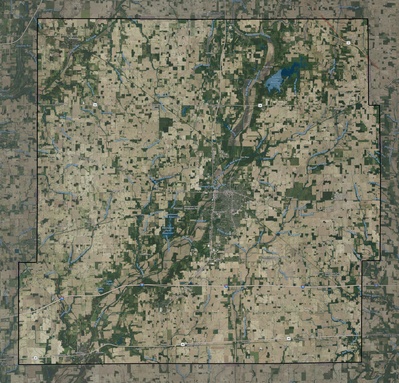 Henry County IN USGS imagery and topo map