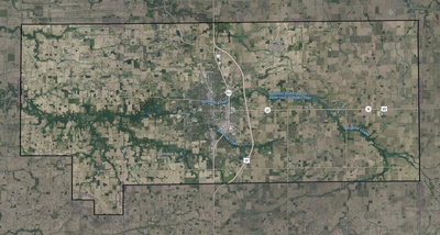 Howard County IN USGS imagery and topo map