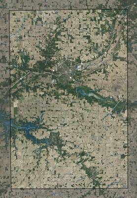 Huntington County IN USGS imagery and topo map