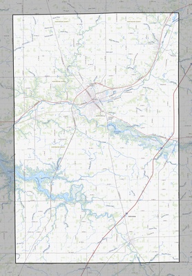 Huntington County IN USGS topo map