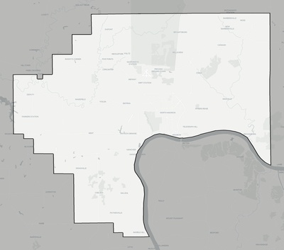 Jefferson County IN county basemap context