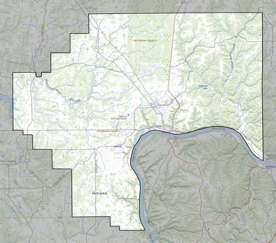 Jefferson County IN USGS topo map