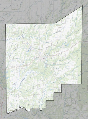 Jennings County IN USGS topo map