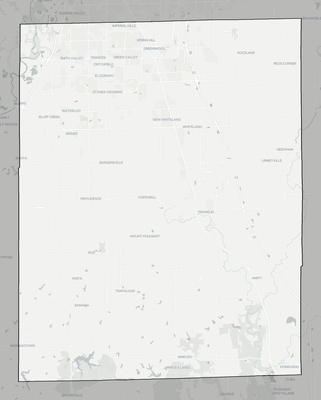 Johnson County IN county basemap context