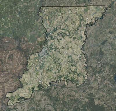 Knox County IN USGS imagery and topo map