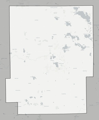 Kosciusko County IN county basemap context