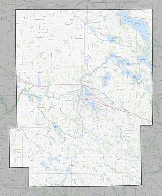 Kosciusko County IN USGS topo map