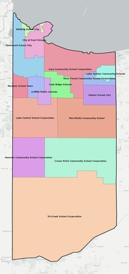 Lake County IN school district boundaries map