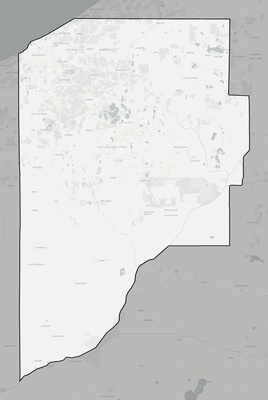 LaPorte County IN county basemap context