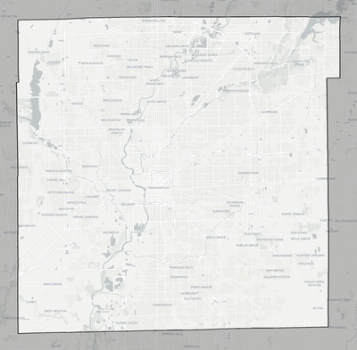 Marion County IN county basemap context