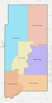 Martin County IN townships and subdivisions map
