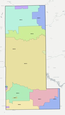 Miami County IN ZIP code boundaries map