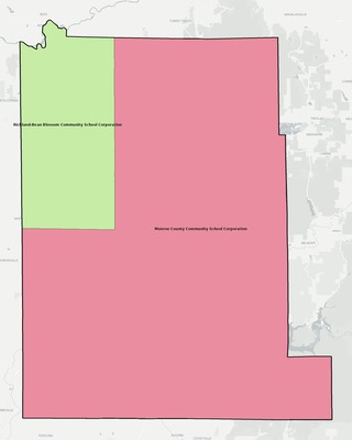 Monroe County IN school district boundaries map