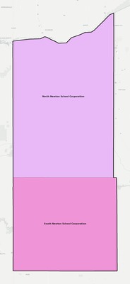 Newton County IN school district boundaries map