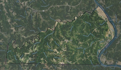 Ohio County IN USGS imagery and topo map