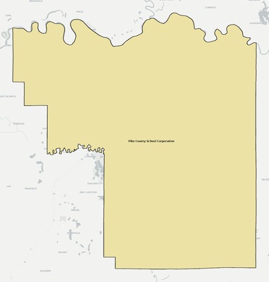 Pike County IN school district boundaries map