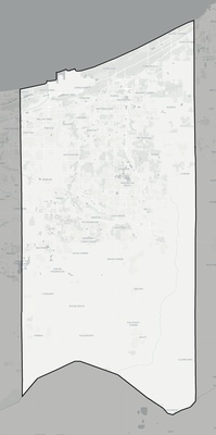 Porter County IN county basemap context