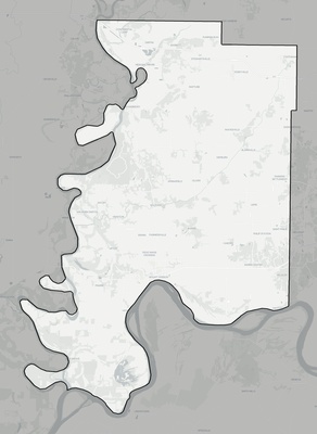 Posey County IN county basemap context