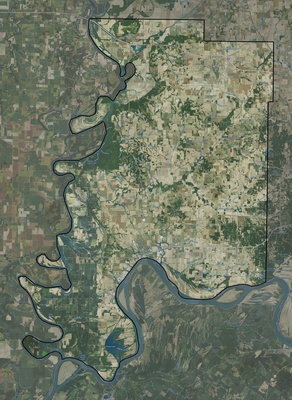 Posey County IN USGS imagery and topo map