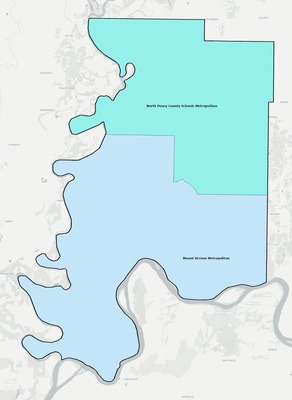 Posey County IN school district boundaries map