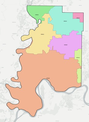 Posey County IN ZIP code boundaries map
