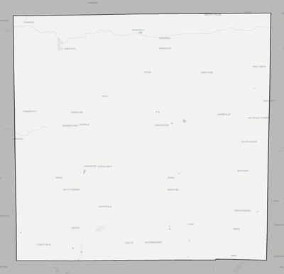 Randolph County IN county basemap context