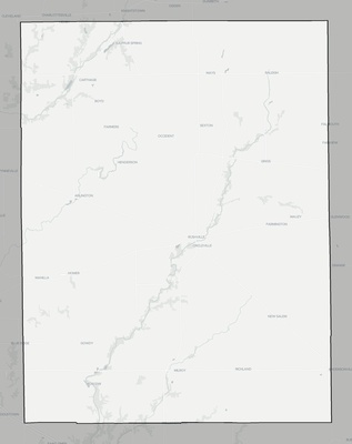 Rush County IN county basemap context