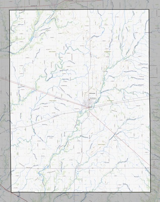 Rush County IN USGS topo map