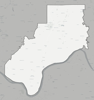 Spencer County IN county basemap context