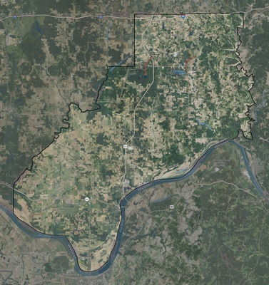 Spencer County IN USGS imagery and topo map
