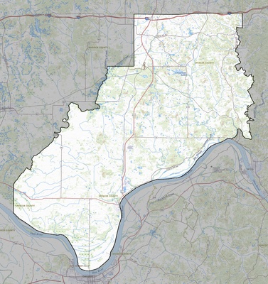 Spencer County IN USGS topo map