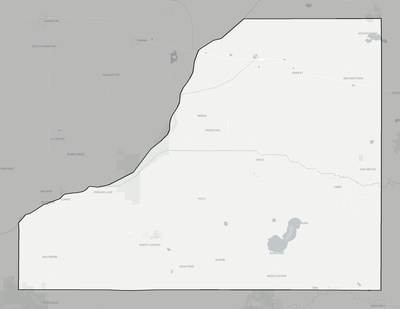Starke County IN county basemap context