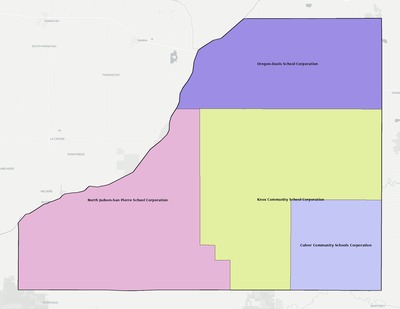 Starke County IN school district boundaries map