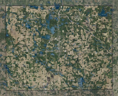 Steuben County IN USGS imagery and topo map