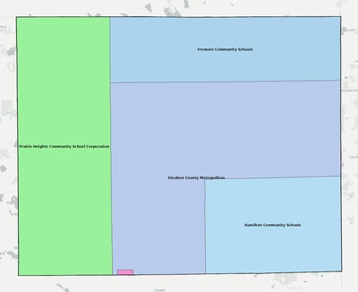 Steuben County IN school district boundaries map