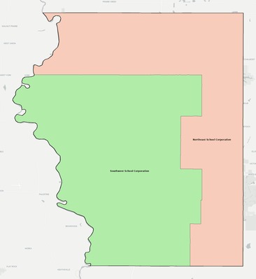 Sullivan County IN school district boundaries map