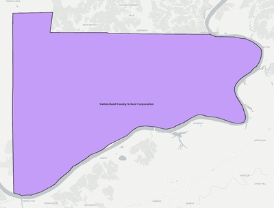 Switzerland County IN school district boundaries map