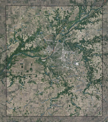 Tippecanoe County IN USGS imagery and topo map