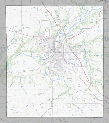 Tippecanoe County IN USGS topo map