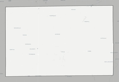 Tipton County IN county basemap context