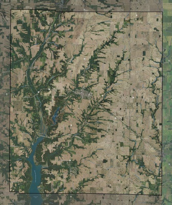 Union County IN USGS imagery and topo map