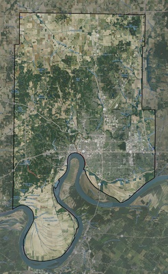 Vanderburgh County IN USGS imagery and topo map