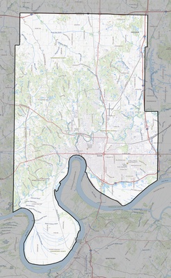 Vanderburgh County IN USGS topo map