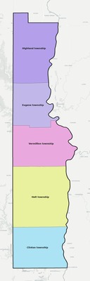 Vermillion County IN townships and subdivisions map