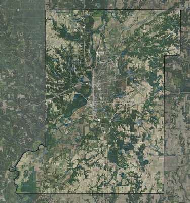 Vigo County IN USGS imagery and topo map
