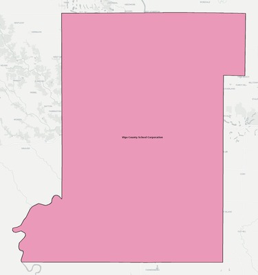 Vigo County IN school district boundaries map