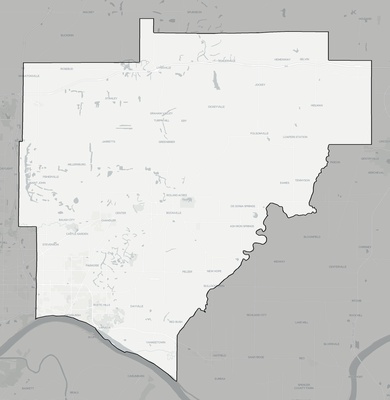 Warrick County IN county basemap context