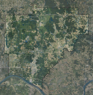 Warrick County IN USGS imagery and topo map